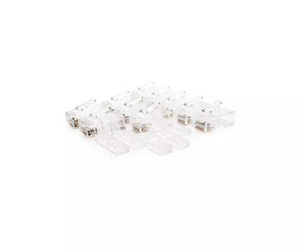 Conector RJ45 8 hilos cat.6e Utp con guias / Nanocable (pack 10 uds) 10.21.0201