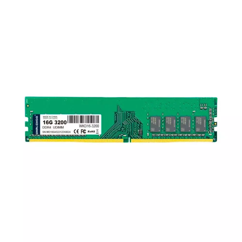 Memoria Ram Whalekom DIMM DDR4 16GB / 3200MHz / 1.2V / WK4UD32-16GB