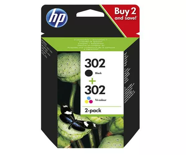 Tinta Original Hp Pack n302 Negro + Color x4d37ae / Caducadas