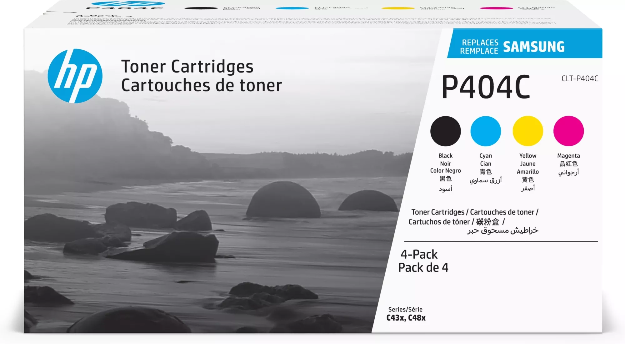 &divide; Pack 4 t&oacute;neres originales samsung clt-p404c colores