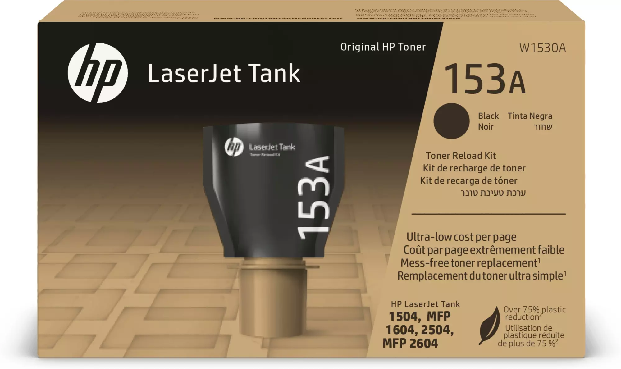 &divide; Kit de recarga original hp w1530a 153a negro 2.500 p&aacute;ginas
