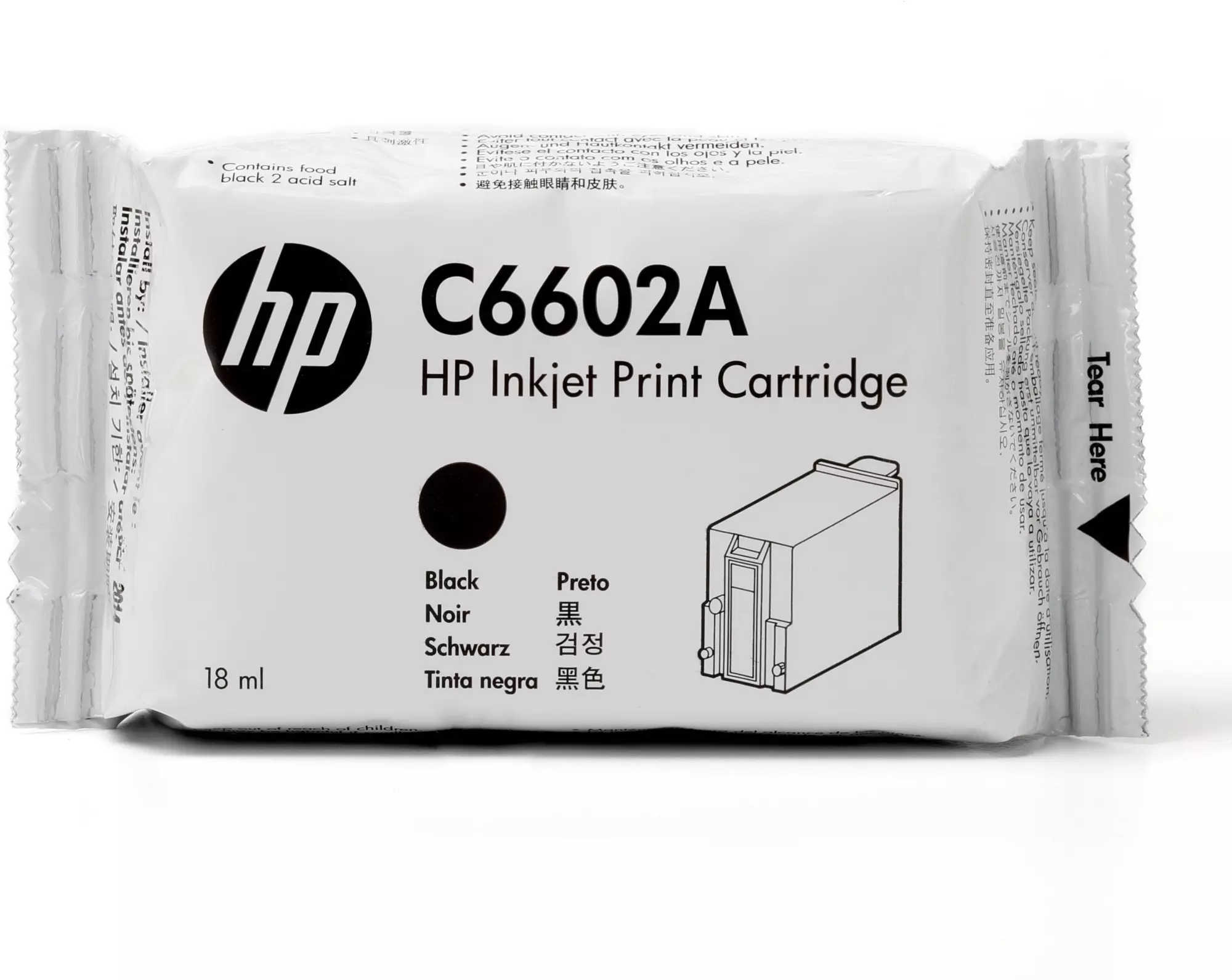 &divide; Tinta original hp c6602a negro 18ml