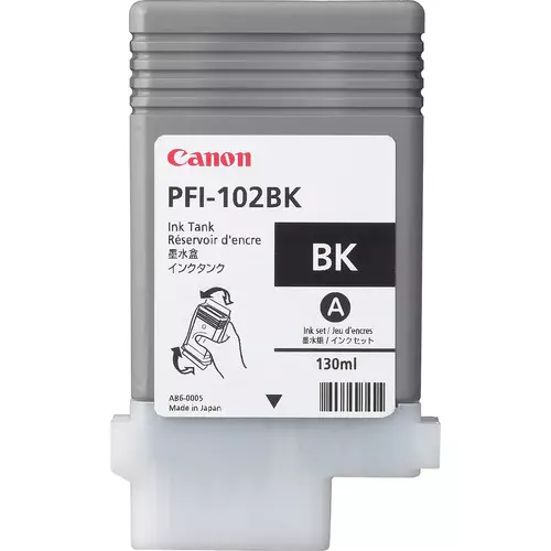 &divide; Tinta original canon pfi-102bk negro 130ml