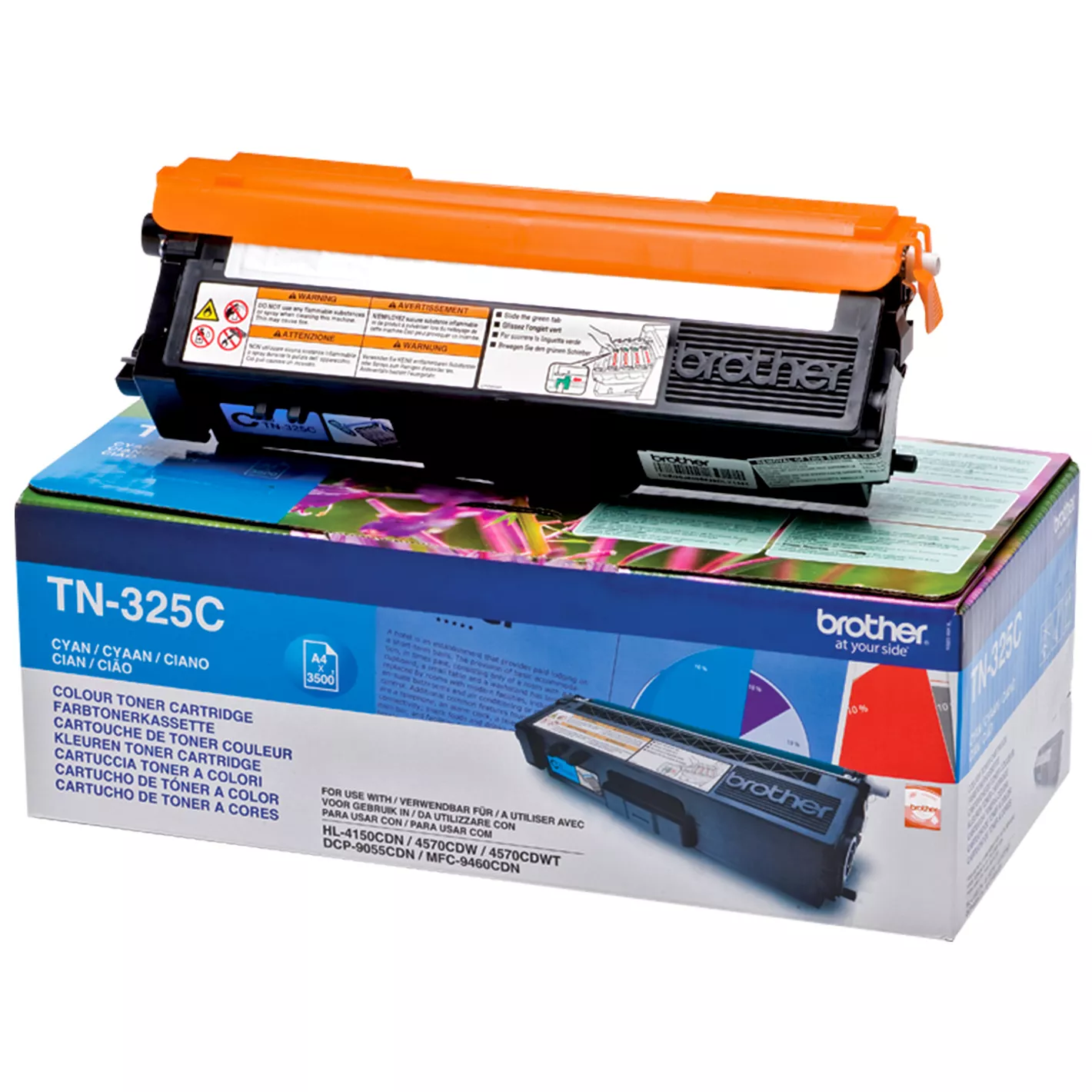 &divide; T&oacute;ner original brother  tn325c cian 3.500 p&aacute;ginas
