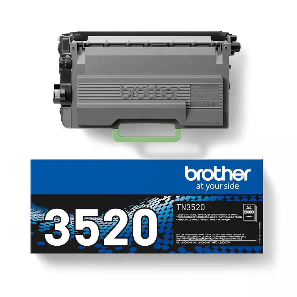 &divide; T&oacute;ner original brother tn-3520 negro 20.00 p&aacute;ginas
