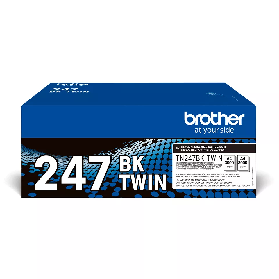 &divide; Pack 2 unidades t&oacute;ner original brother tn247bk negro 3.000 p&aacute;ginas