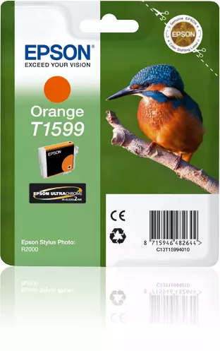 &divide; Tinta original epson t1599 naranja c13t15994010 17ml