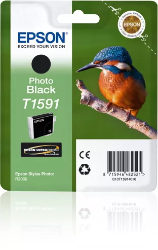 &divide; Tinta original epson t1591 negro foto c13t15914010 17ml