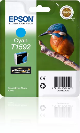 &divide; Tinta original epson t1592 cian c13t15924010 17ml