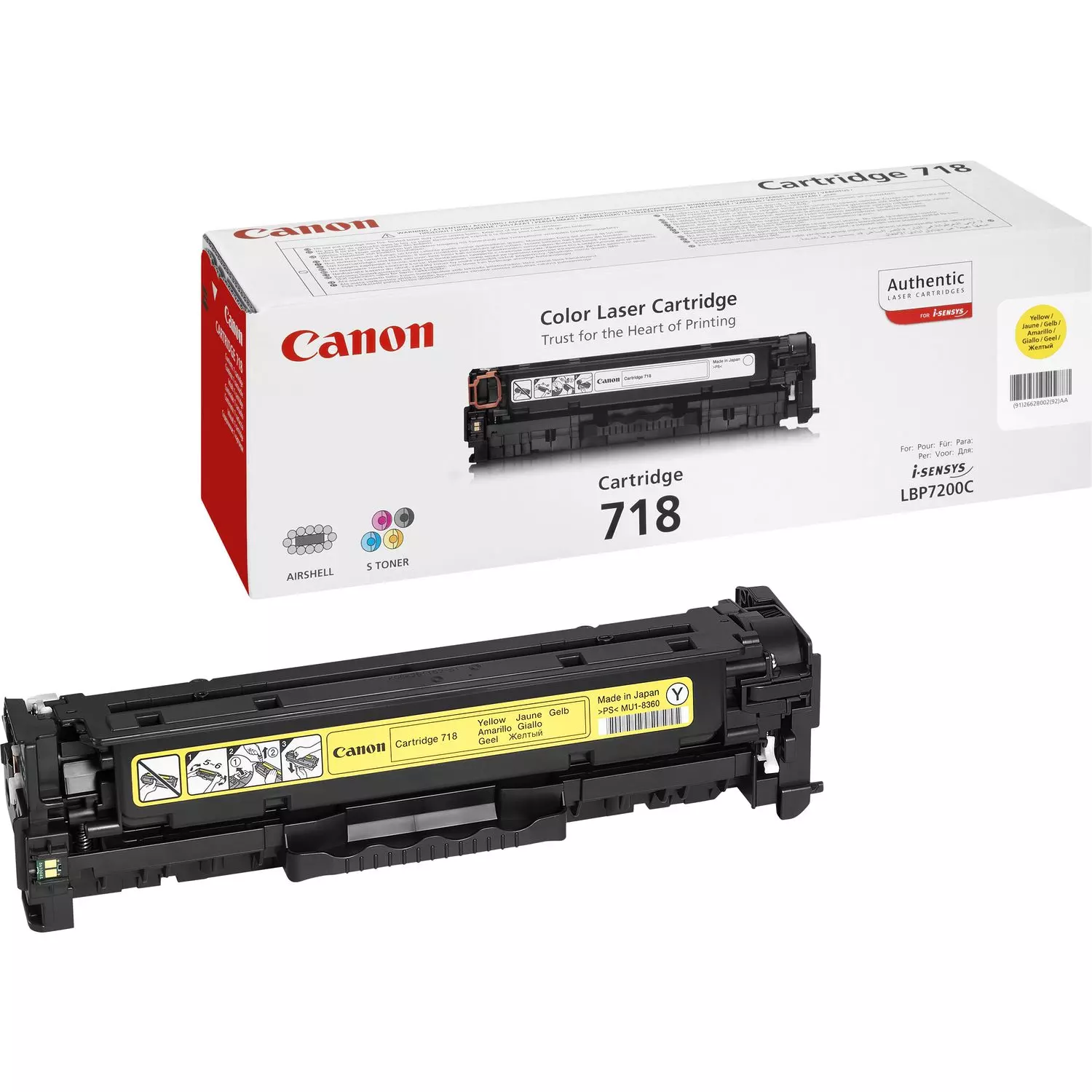 &divide; T&oacute;ner original canon crg-718y amarillo 2.900 p&aacute;ginas