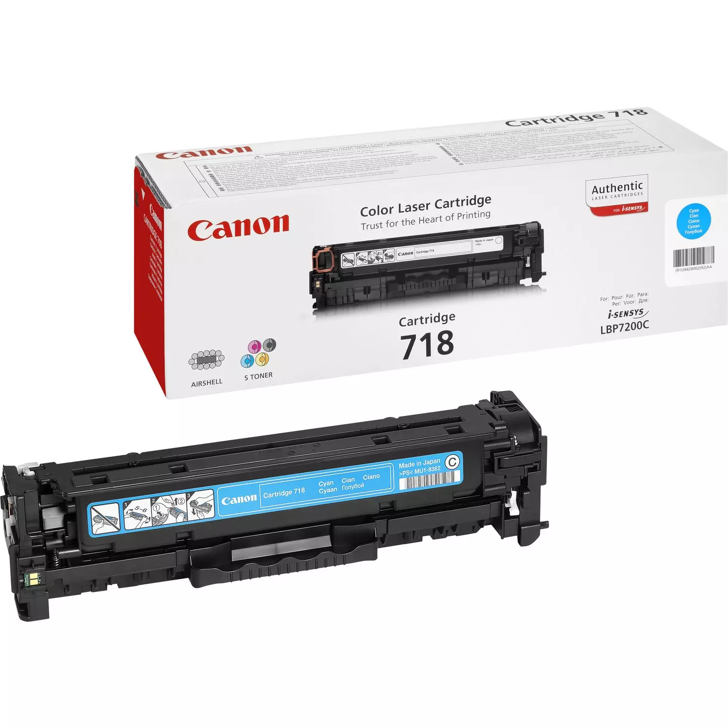 &divide; T&oacute;ner original canon crg-718c cian 2.900 p&aacute;ginas