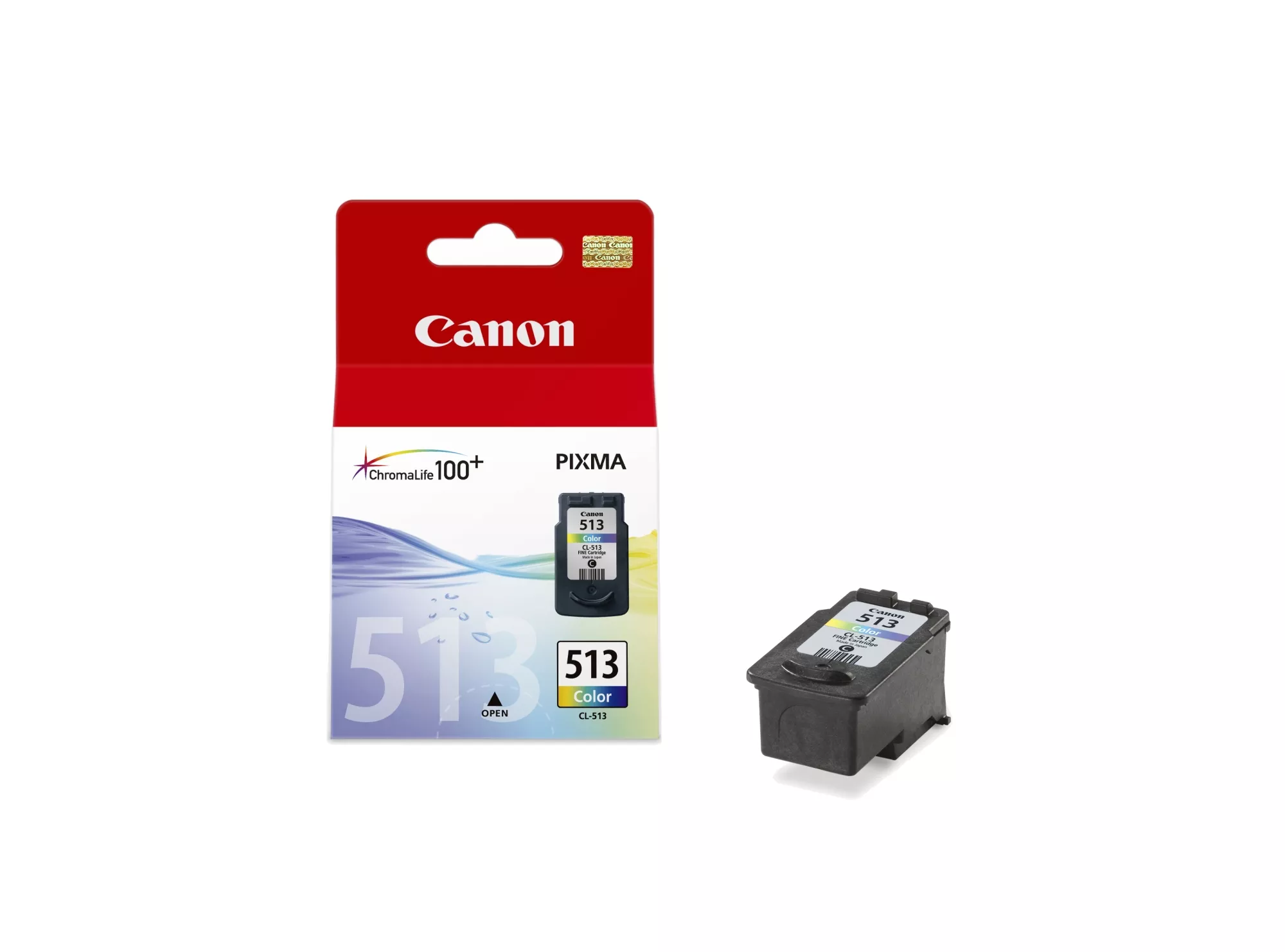 &divide; Tinta original canon cl513 tricolor 9ml + alarma