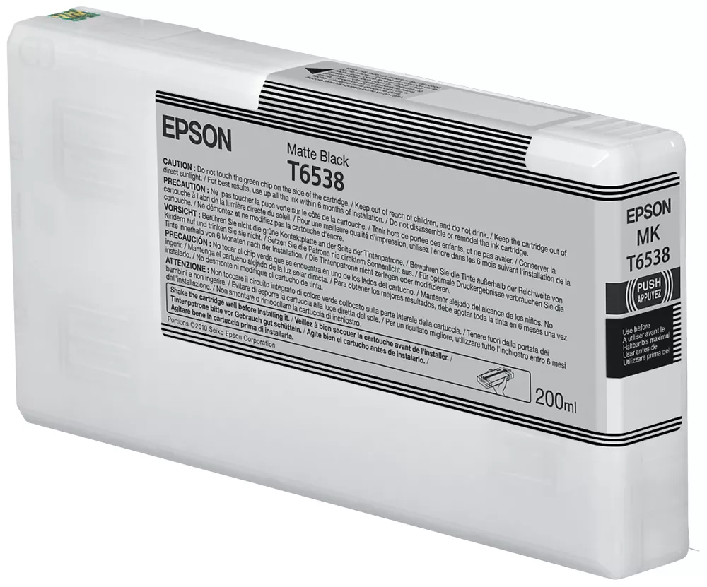 &divide; Tinta original epson t6538 negro mate c13t653800 200ml