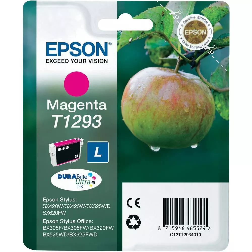 &divide; Tinta original epson t1293 magenta c13t12934011 7ml
