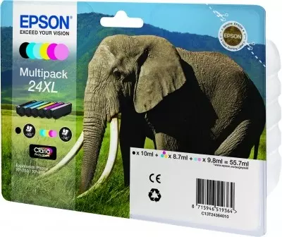 &divide; Tinta original epson t2438 xl multipack c13t24384010
