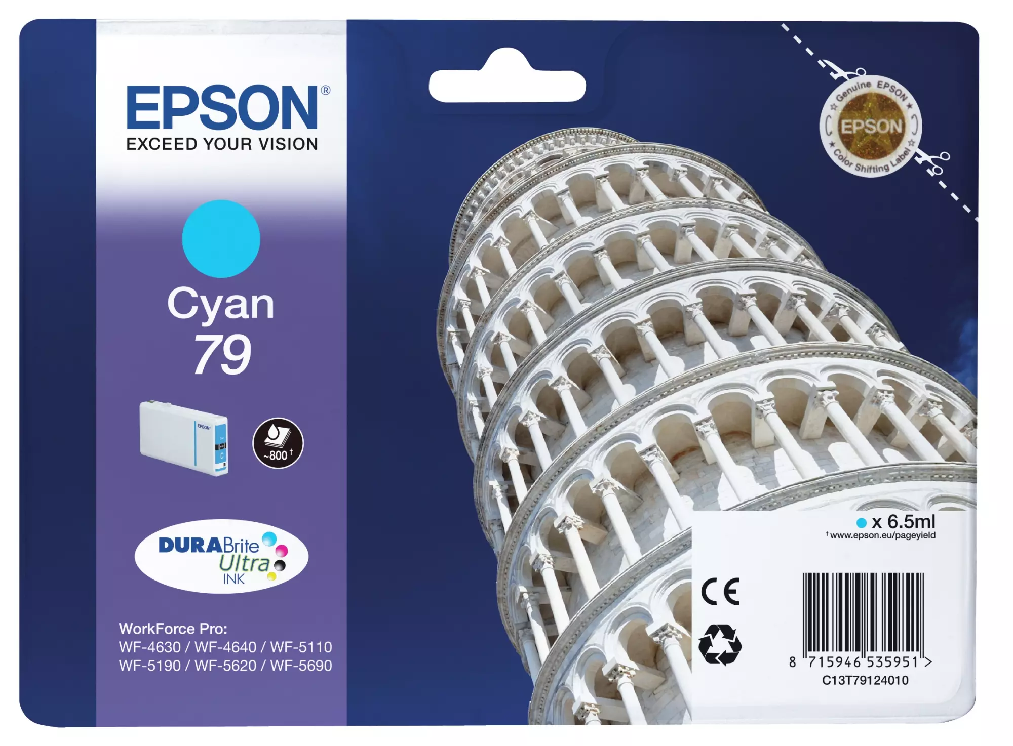 &divide; Tinta original epson t7912 cian c13t79124010 6.5ml