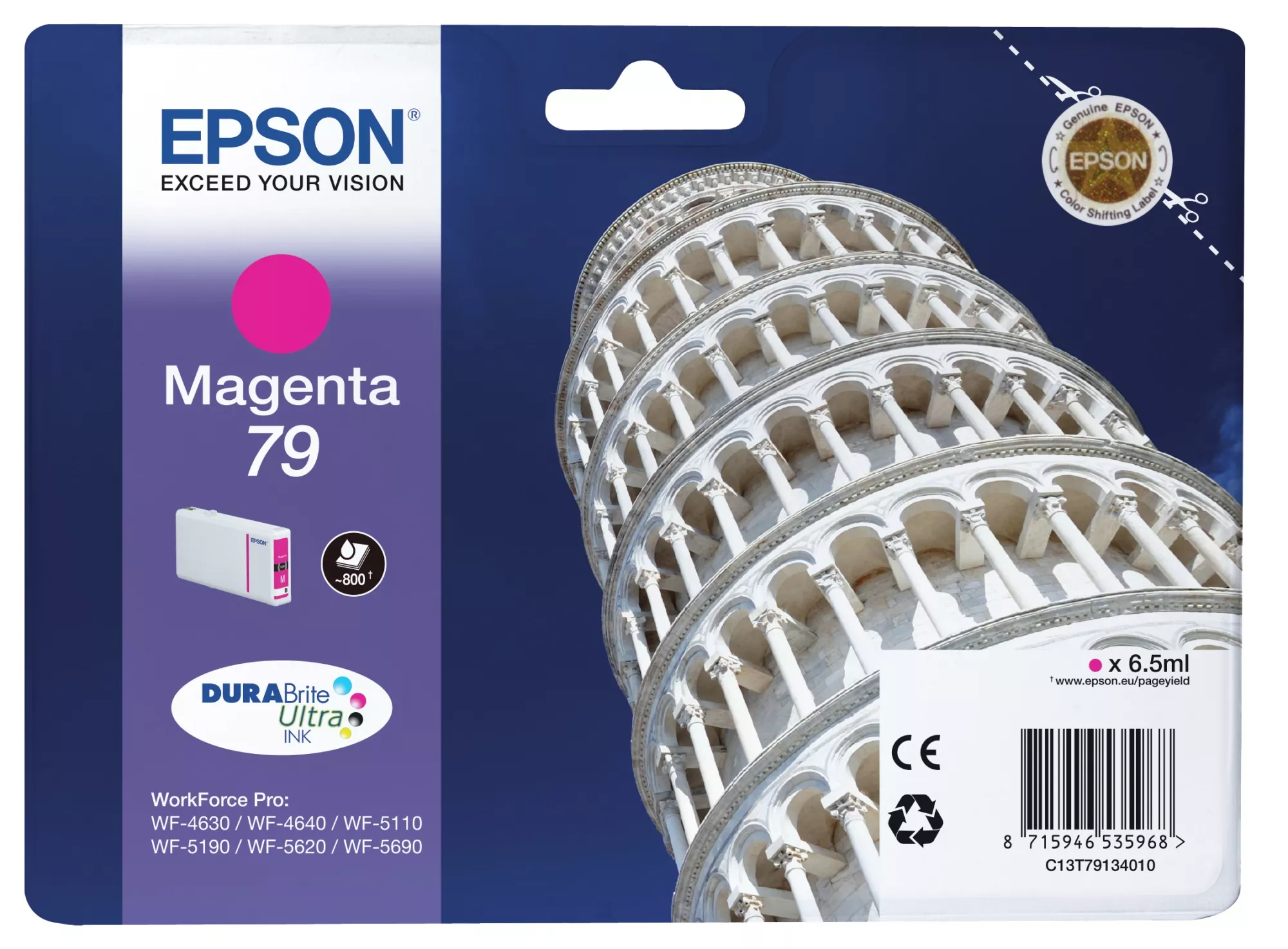 &divide; Tinta original epson t7913 magenta c13t79134010 6.5ml