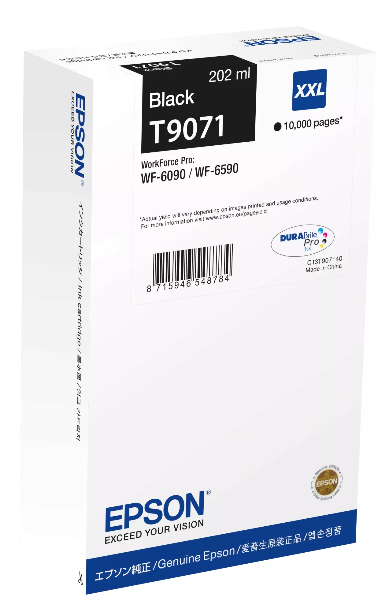 &divide; Tinta original epson t9071 xxl negro c13t907140 202ml