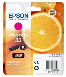 &divide; Tinta original epson t3343 cyan c13t33434010 4.5ml