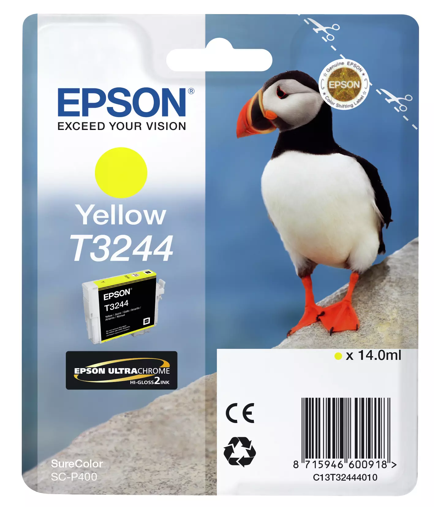 &divide; Tinta original epson t3244 amarillo c13t32444010 14ml