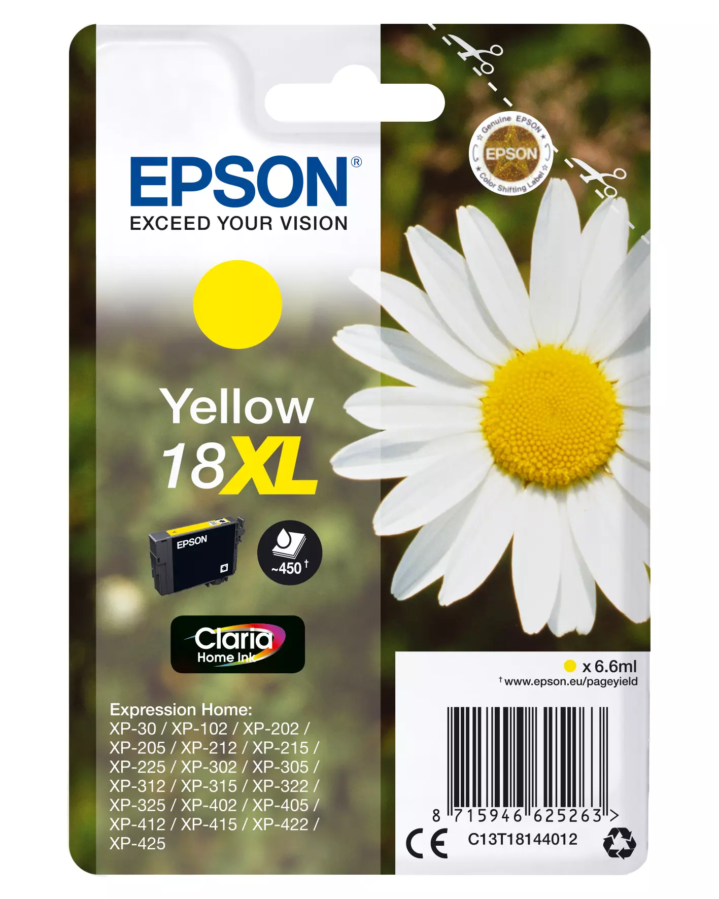 &divide; Tinta original epson t1814 xl amarillo c13t18144012 6.6ml