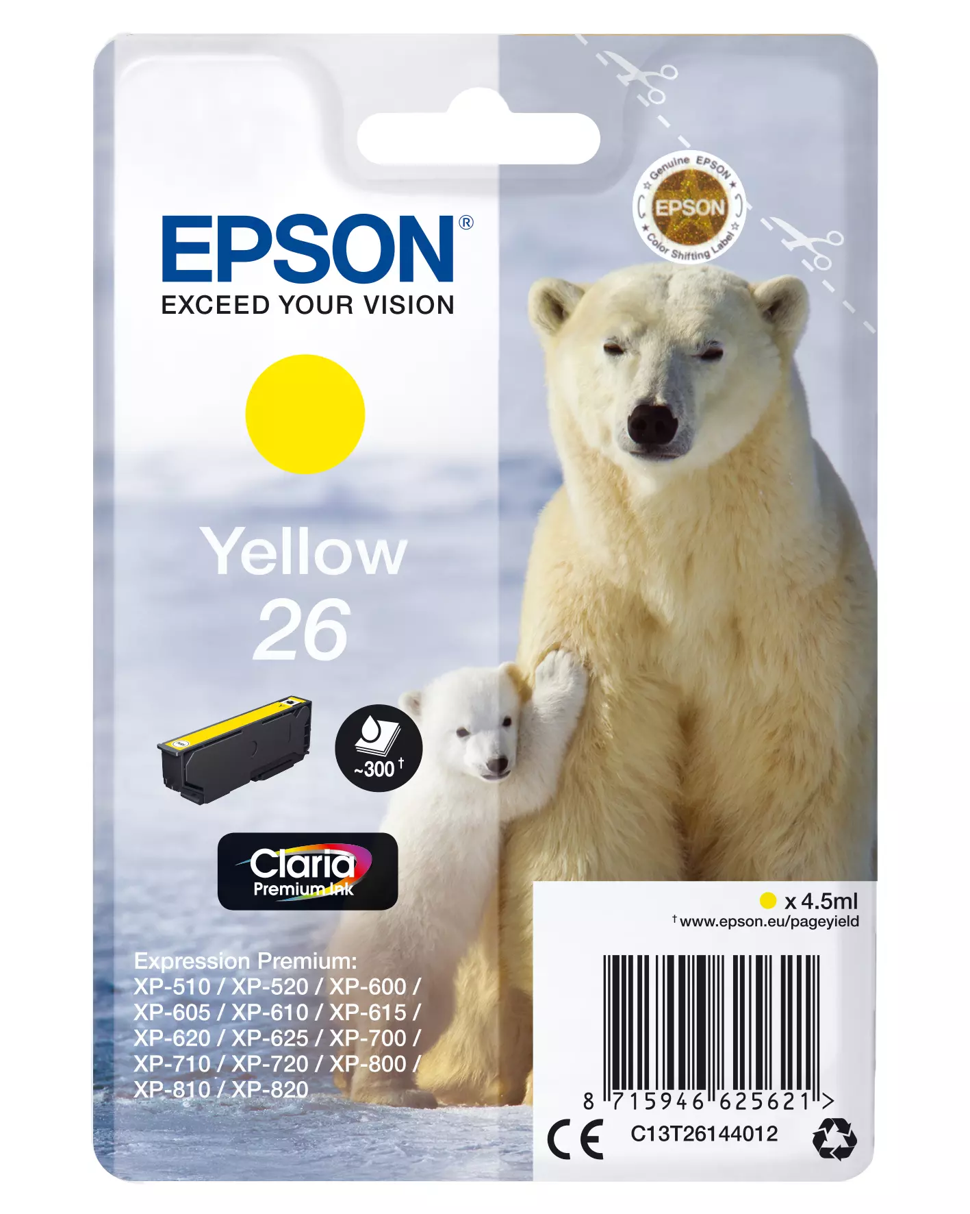 &divide; Tinta original epson t2614 amarillo c13t26144012 4.5ml