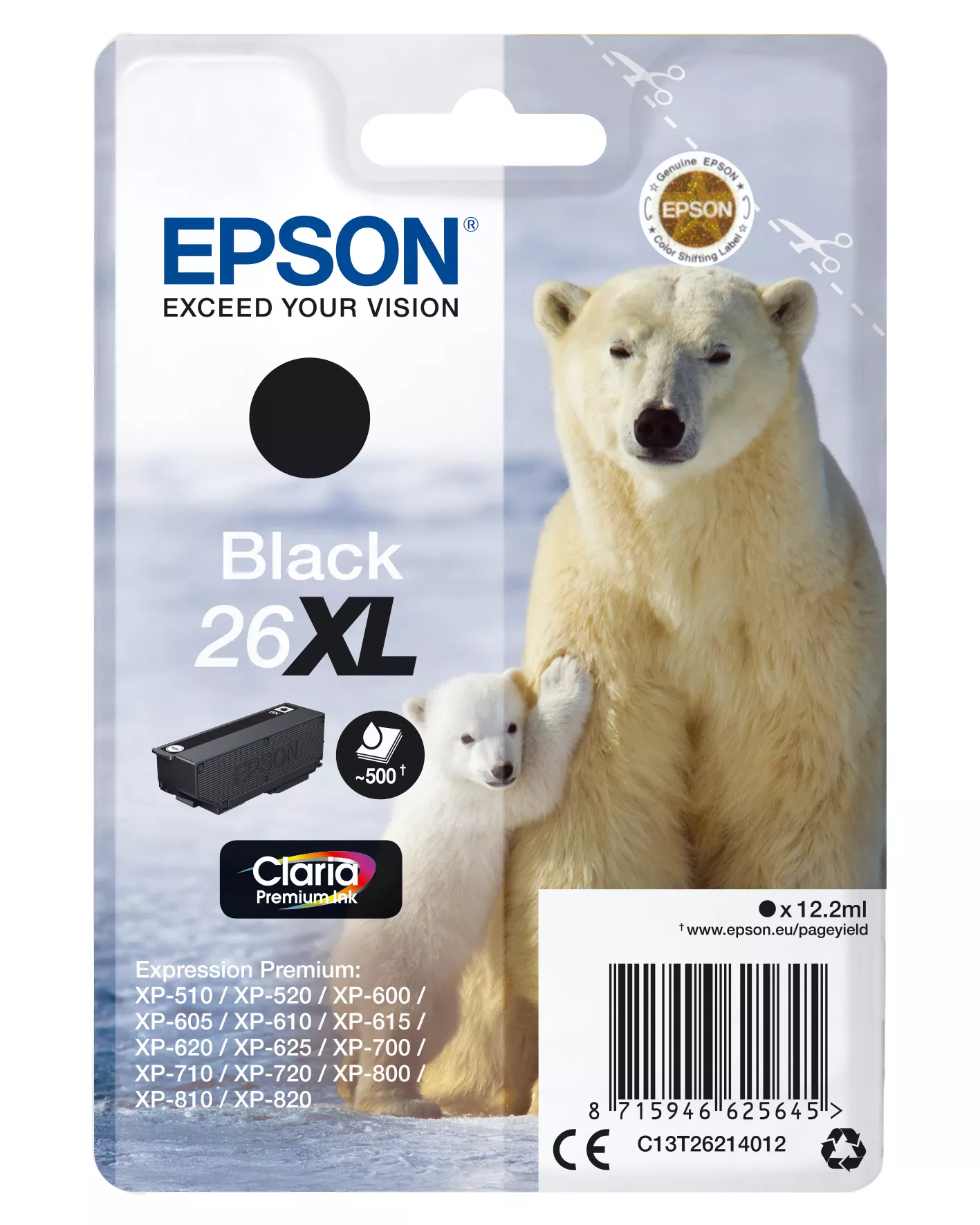 &divide; Tinta original epson t2621 xl negro c13t26214012 12.2ml