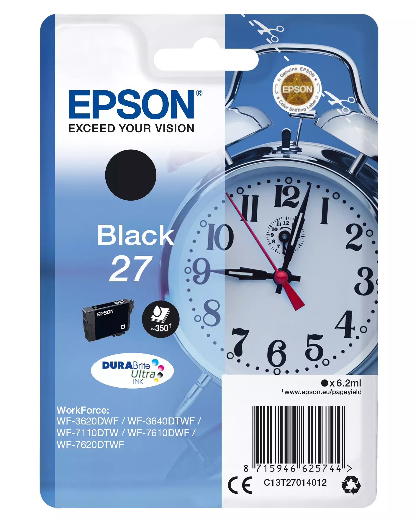 &divide; Tinta original epson t2701 negro c13t27014012 6.2ml
