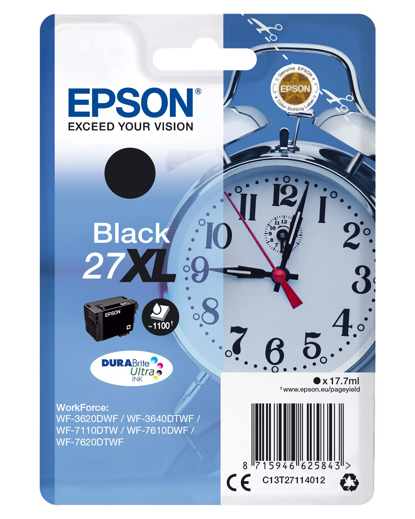 &divide; Tinta original epson t2711 xl negro c13t27114012 17.7ml