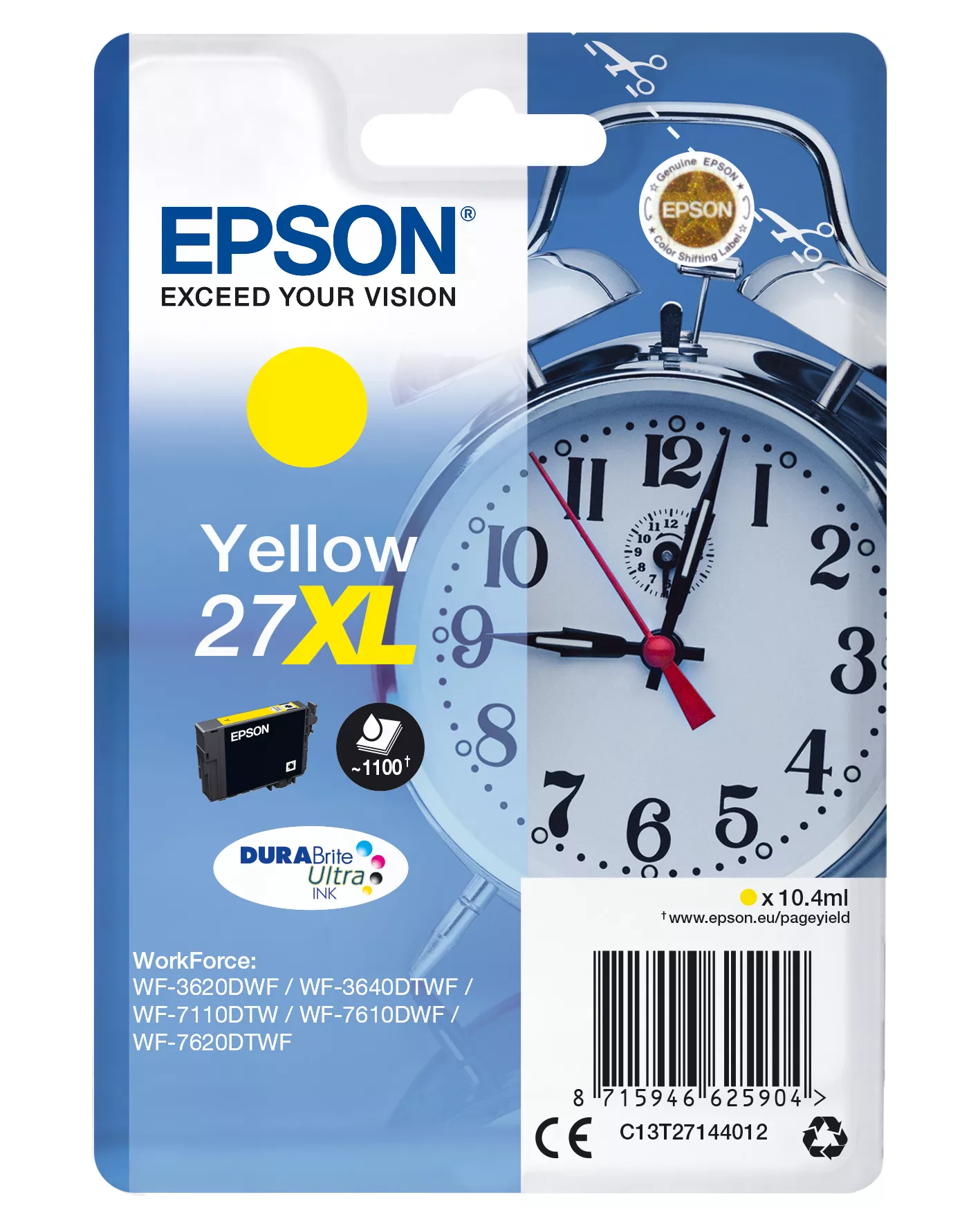 &divide; Tinta original epson t2714 xl amarillo c13t27144012 10.4ml
