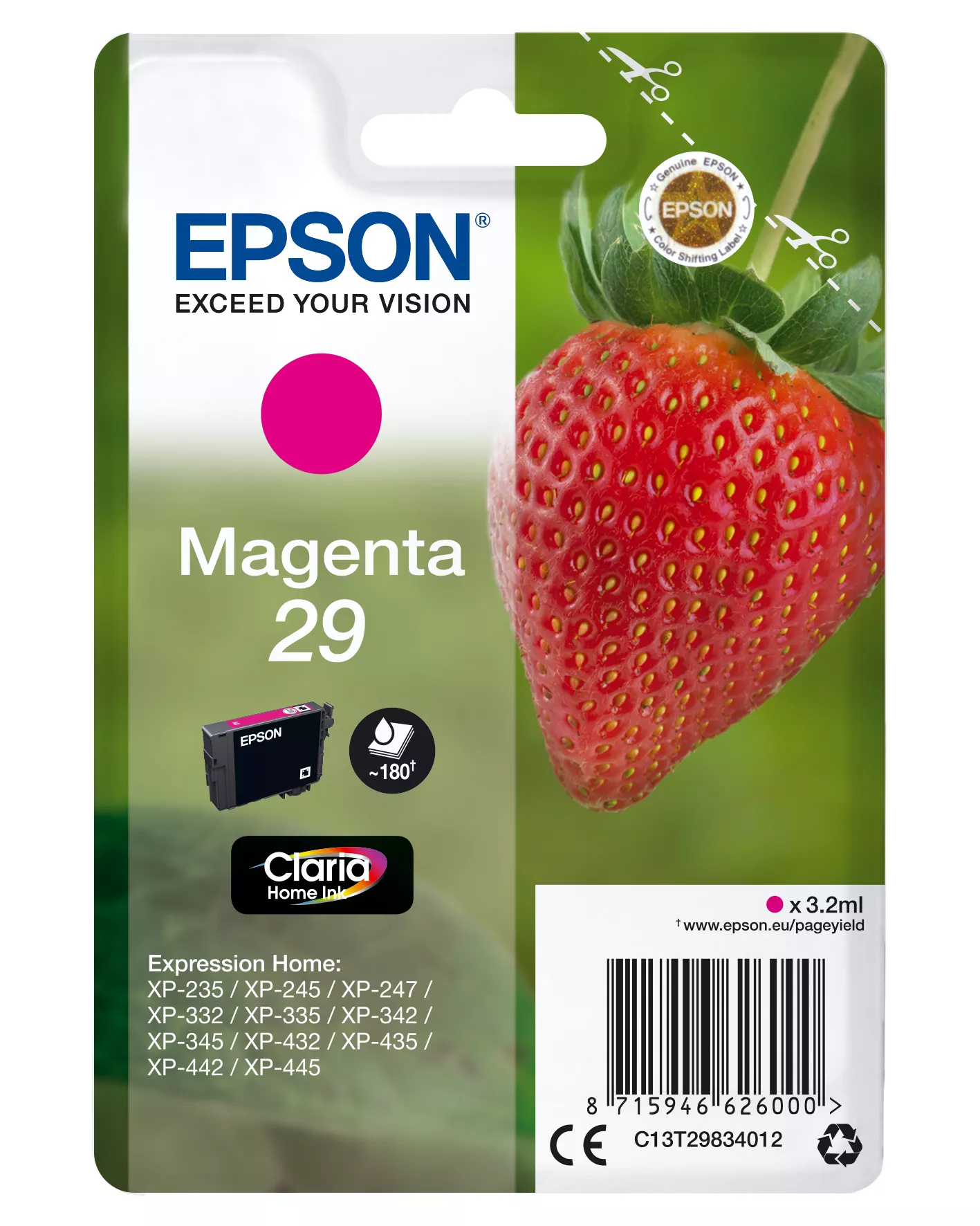&divide; Tinta original epson t2983 magenta c13t29834012 3.2ml