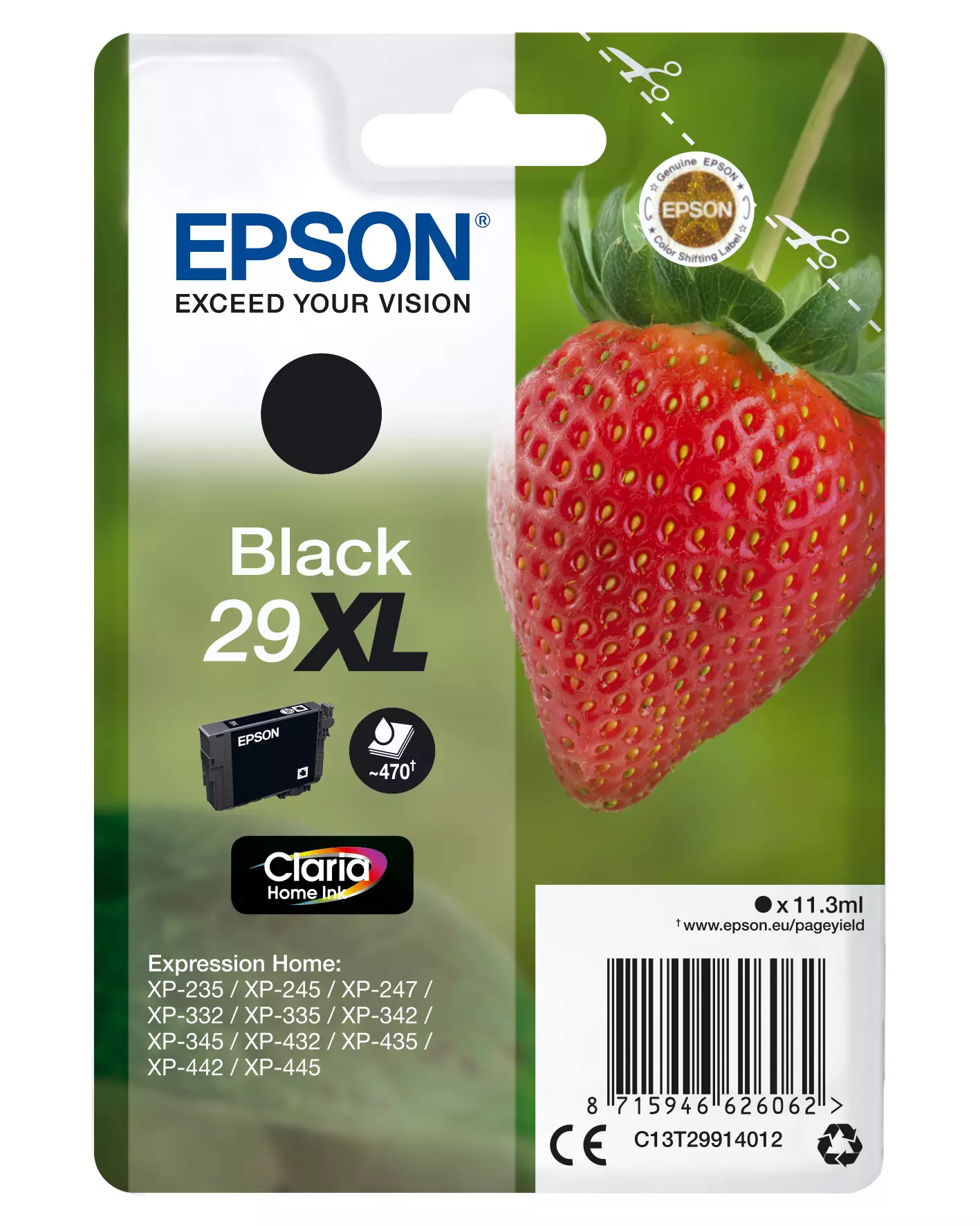 &divide; Tinta original epson t2991 xl negro c13t29914022 11.3ml - con alarma