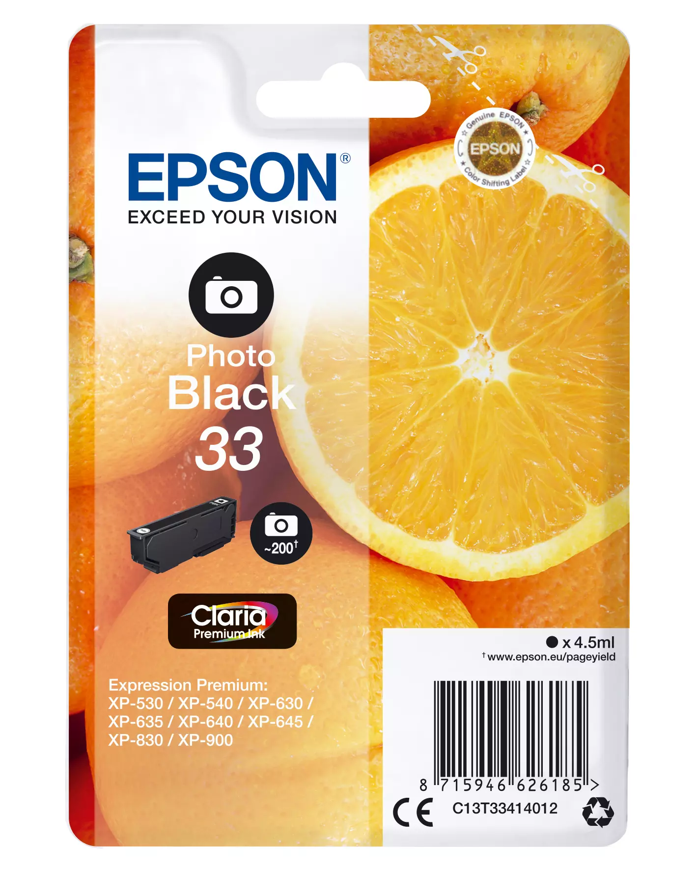&divide; Tinta original epson t3341 negro c13t33414012 4.5ml