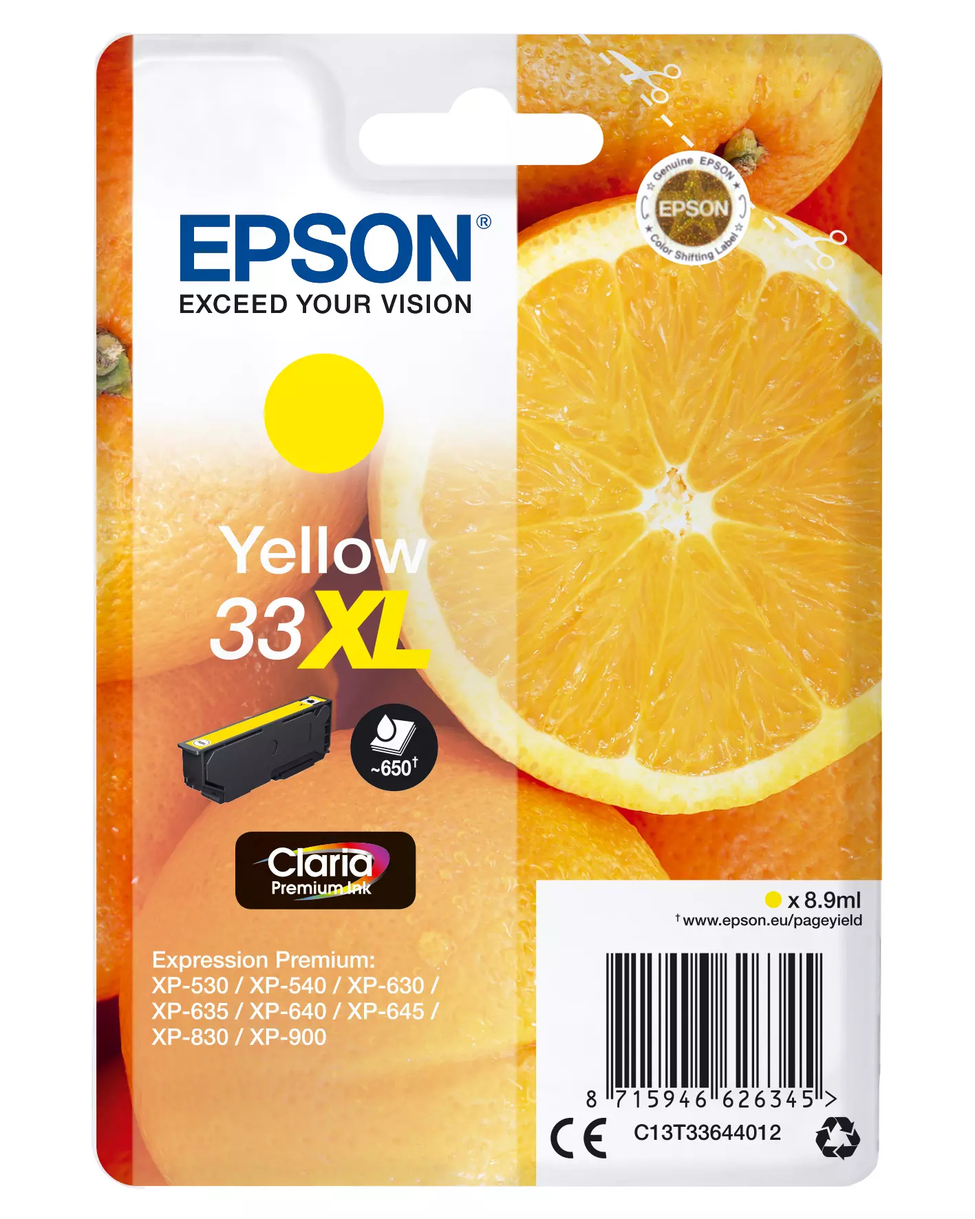 &divide; Tinta original epson t3364 xl amarillo c13t33644012 8.9ml
