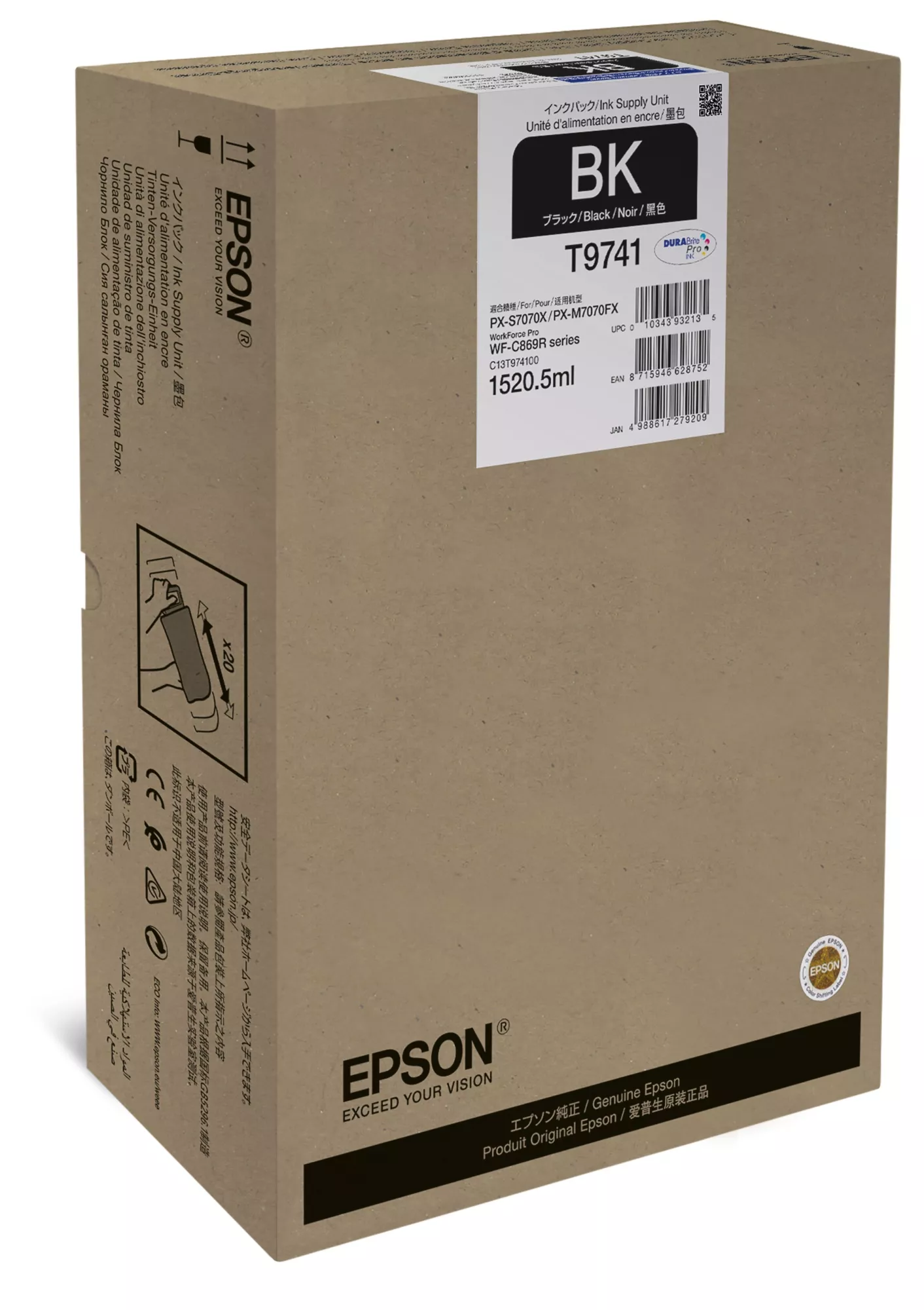 &divide; Tinta original epson t9741 xxl negro c13t974100 86.000 p&aacute;ginas