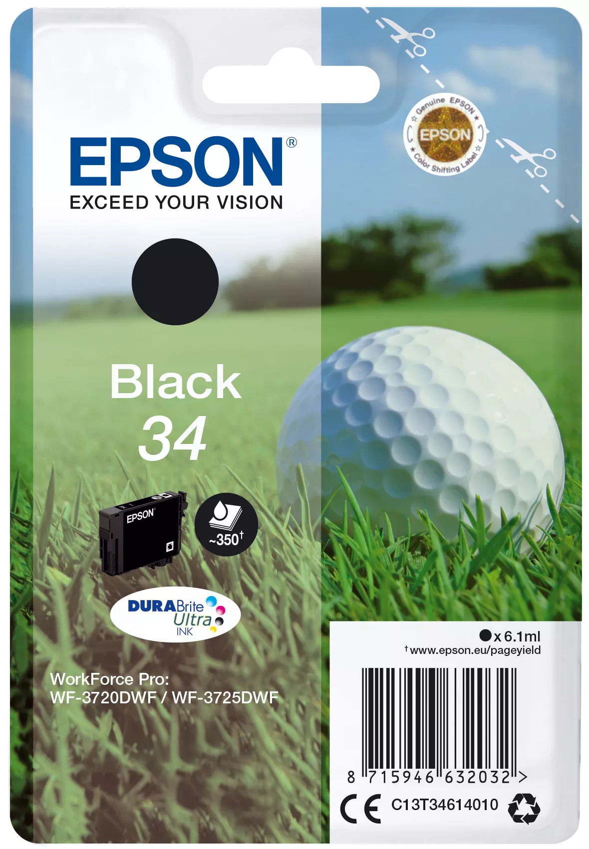 &divide; Tinta original epson t3461 negro c13t34614010 6.1ml
