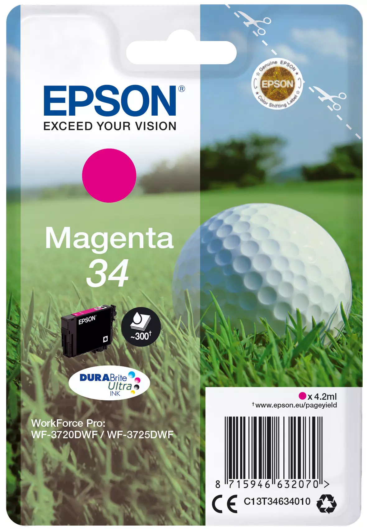 &divide; Tinta original epson t3463 magenta c13t34634010 4.2ml