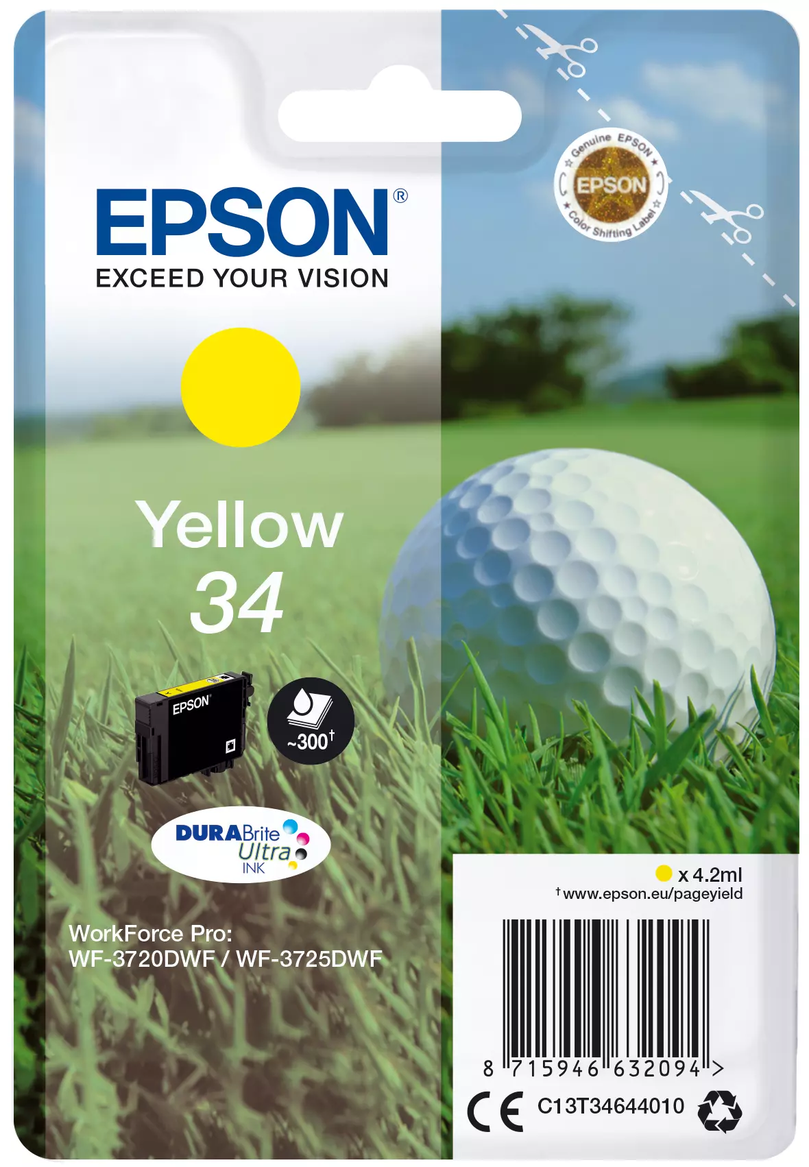 &divide; Tinta original epson t3464 amarillo c13t34644010 4.2ml