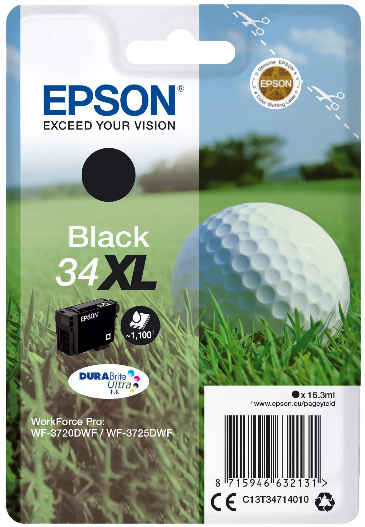 &divide; Tinta original epson t3471 xl negro c13t34714010 16.3ml