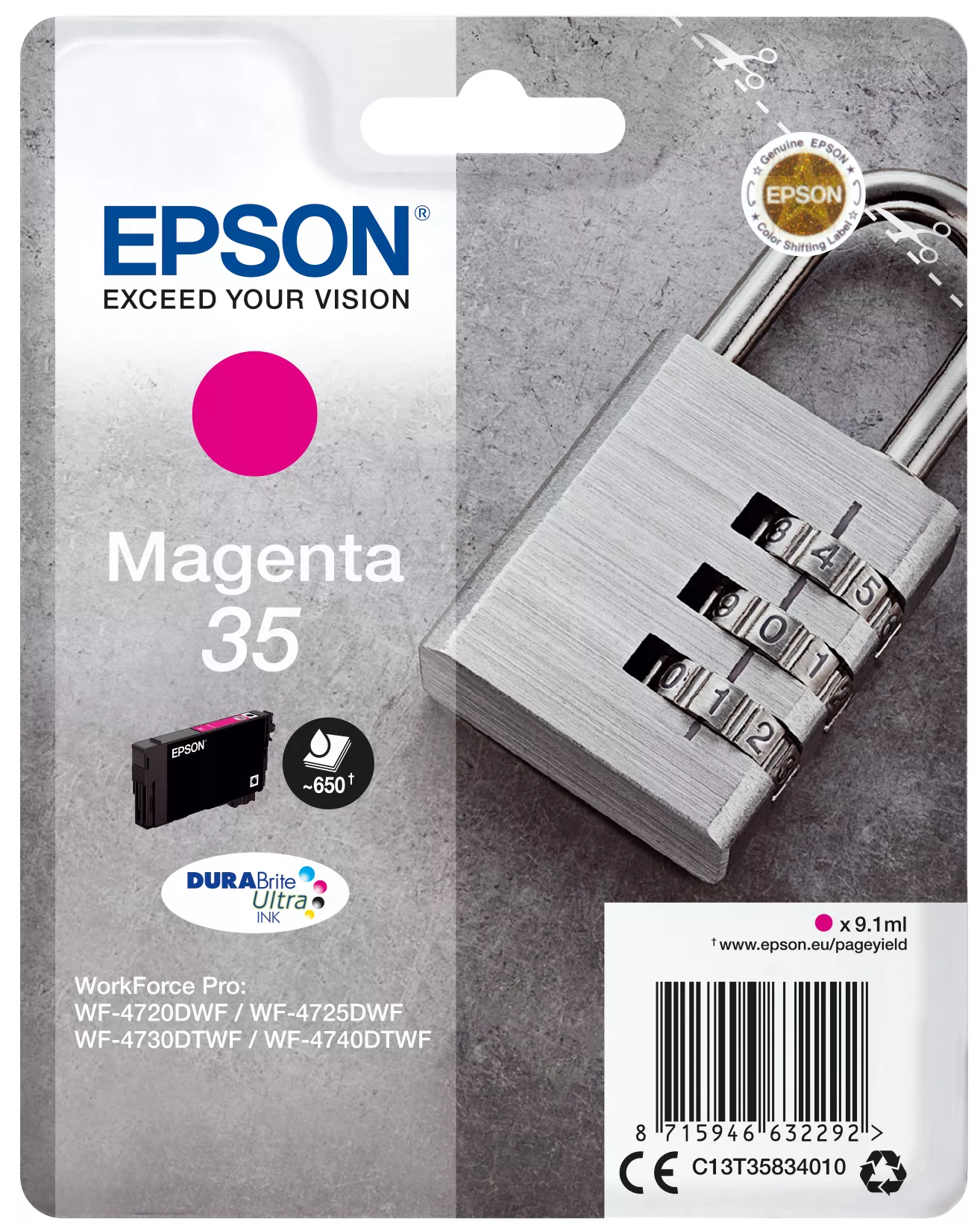 &divide; Tinta original epson t3583 magenta c13t35834010 9.1ml