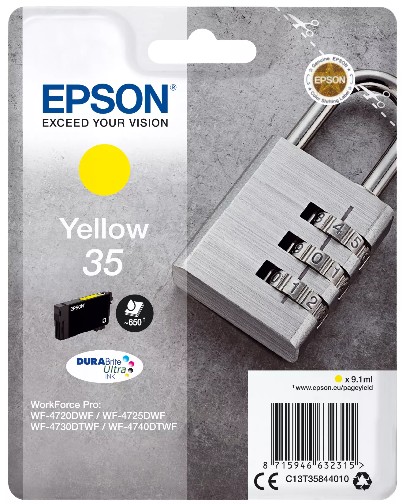 &divide; Tinta original epson t3584 amarillo c13t35844010 9.1ml
