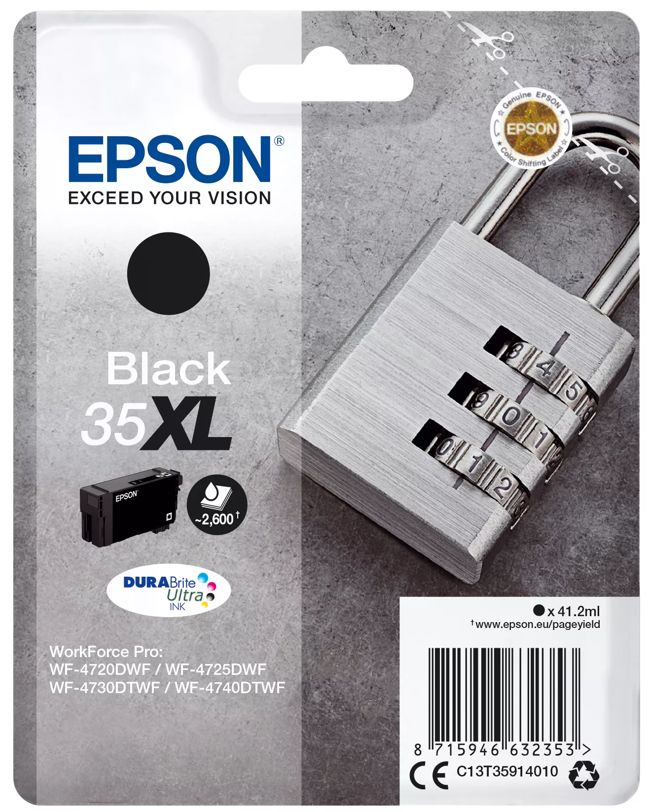 &divide; Tinta original epson t3591 xl negro c13t35914010 41.2ml