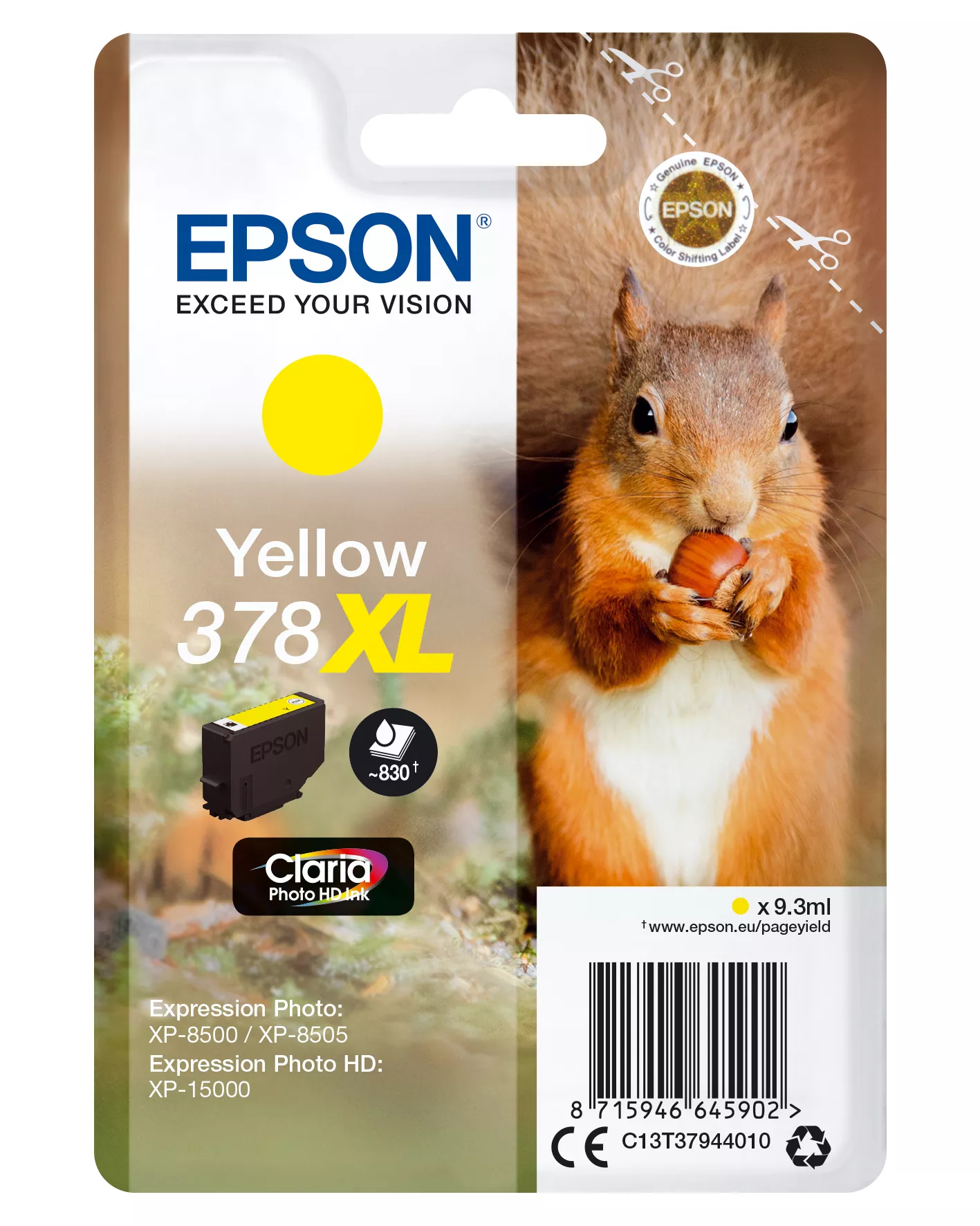 &divide; Tinta original epson t3794 xl amarillo c13t37944010 9.3ml