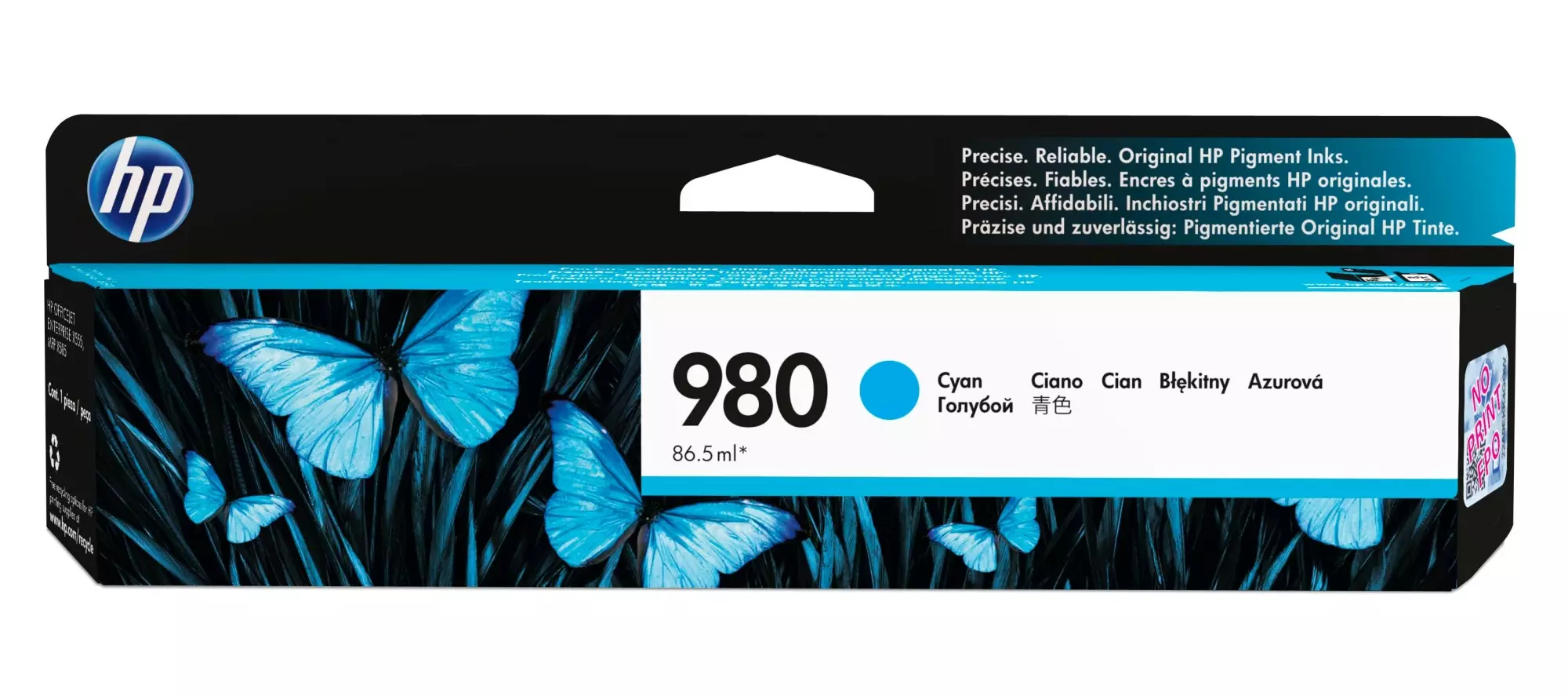 &divide; Tinta original hp n980 cian d8j07a 110ml